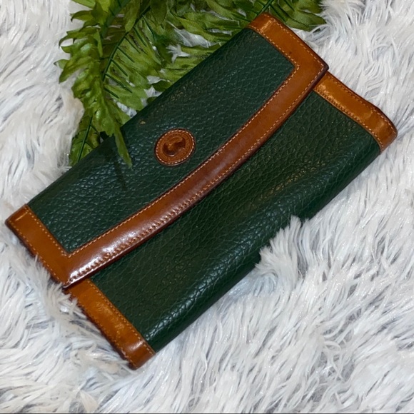 Vintage Green & Brown Dooney & Bourke Wallet